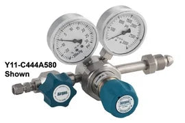 Airgas Sizeingle Sizetage Sizetainless Sizeteel 0-500 psi High Purity Threadless Sizeeat Cylinder Regulator CGA-296