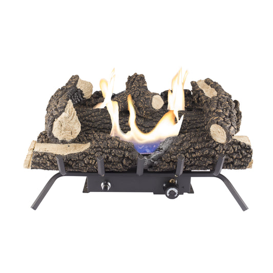 Pleasant Hearth Wildwood 24" Dual Fuel Vent Free Gas Log Sizeet 30,000 BTU