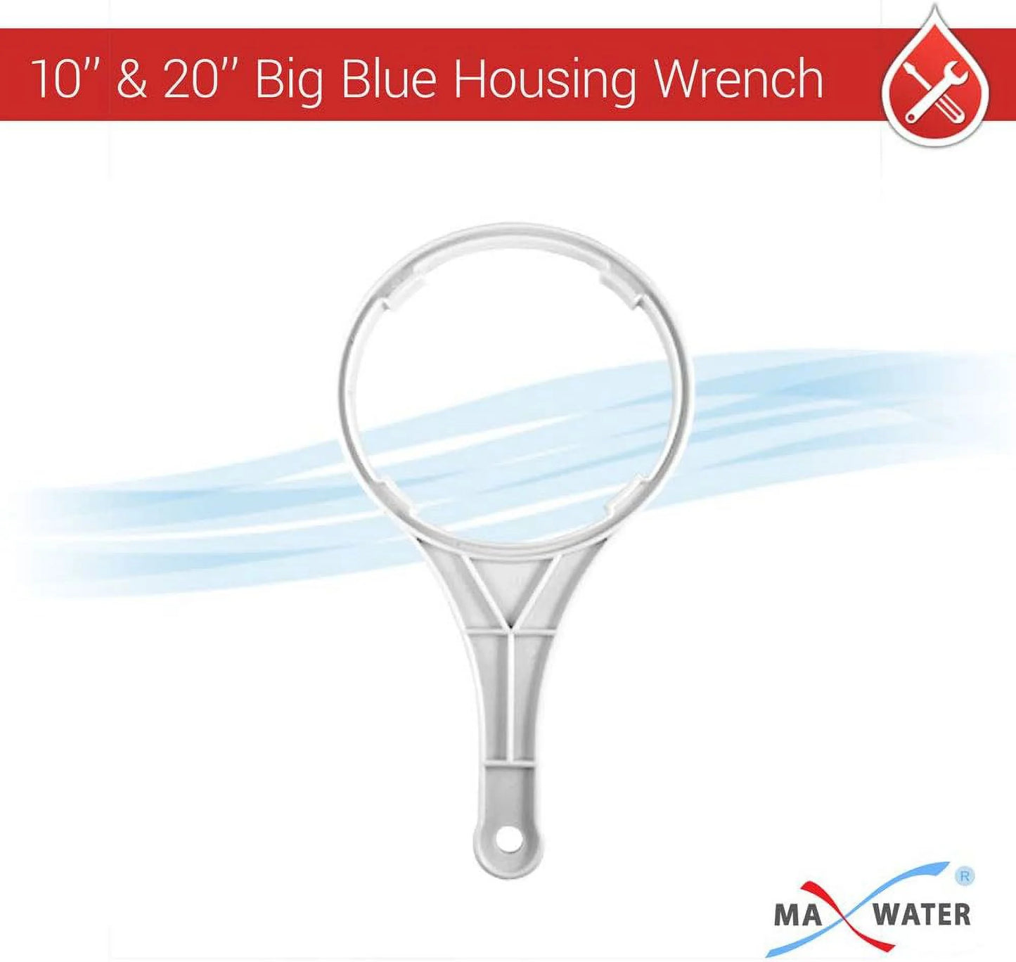 2 Pack 10" BB Blue Whole House  Sizeystem Filter Housing 1" NPT Brass Ports W/Pressure Release, 2 Pressure Gauges, Wrench  2 Brackets