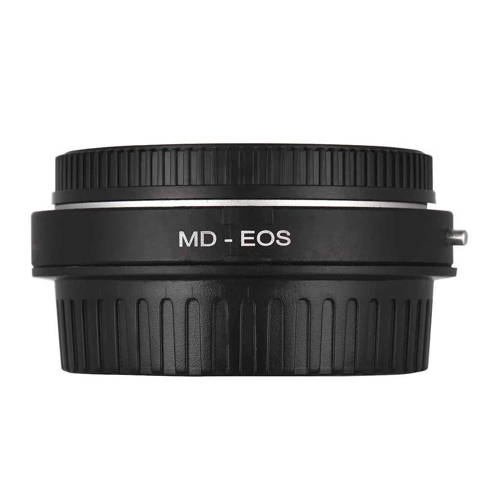 Andoer MD- Lens Mount Adapter Ring with Corrective Lens for Minolta MD Lens to Fit for Canon EF Camera Focus Infinity