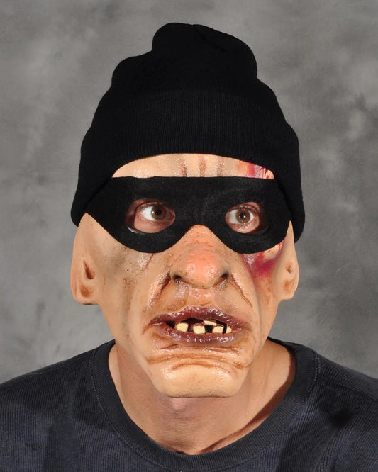 Zagone Thug Thief Robber Full Head Mask, Brown Grey Red, One Sizeize