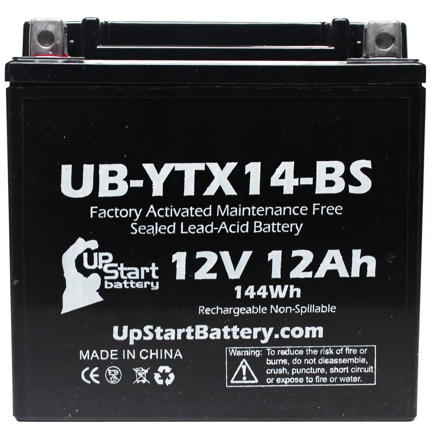 4-Pack UpSizetart Battery Replacement for 2011 BMW F800SizeT, GSize 800 CC Factory Activated, Maintenance Free, Motorcycle Battery - 12V, 12AH, UB-YTX14-BSize