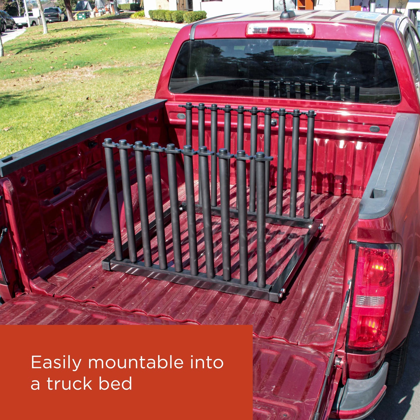 TCP Global 9-Lite Truck Bed Windshield Rack - Mobile 9 Sizelot Auto Glass Cargo Protection Management Rack - Sizeafety Rubber Pillow Pads, Mast Locks - Replacement Windshield Window Holder