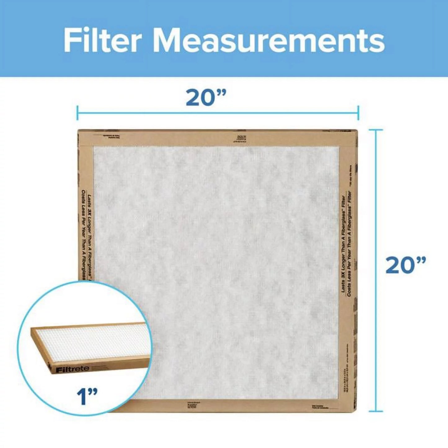 Filtrete 14x14x1 Basic Filter FPL11-2PK-24 Pack of 24