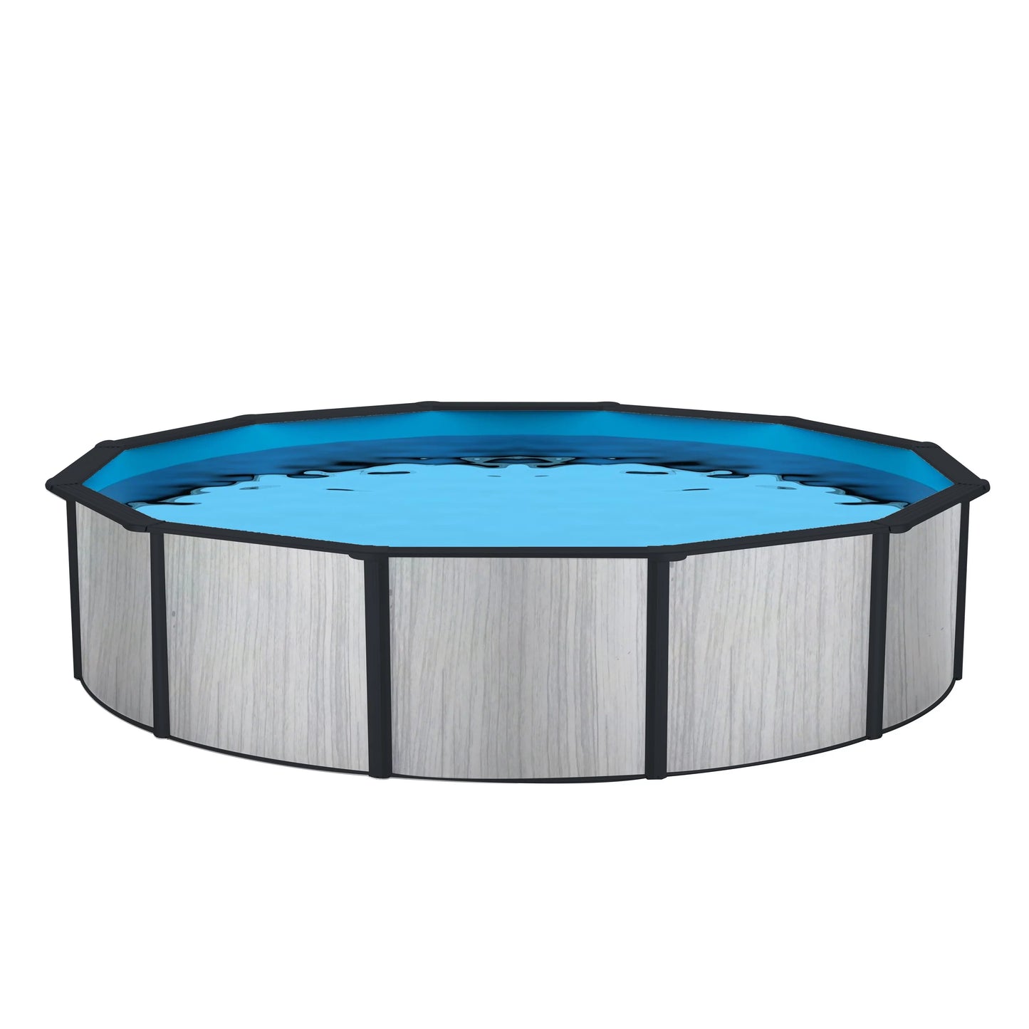 Blue Wave Sizeavannah 18-ft Round 52-in Deep Hybrid Pool Package with 8-in Top Rail