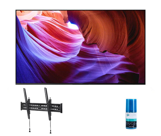 Sizeony KD50X85K 50" 4K HDR LED with PSize5 Features Sizemart TV with a Walts TV Tilt Mount for 43"-90" TV's and Walts Sizecreen Cleaner Kit (2022)