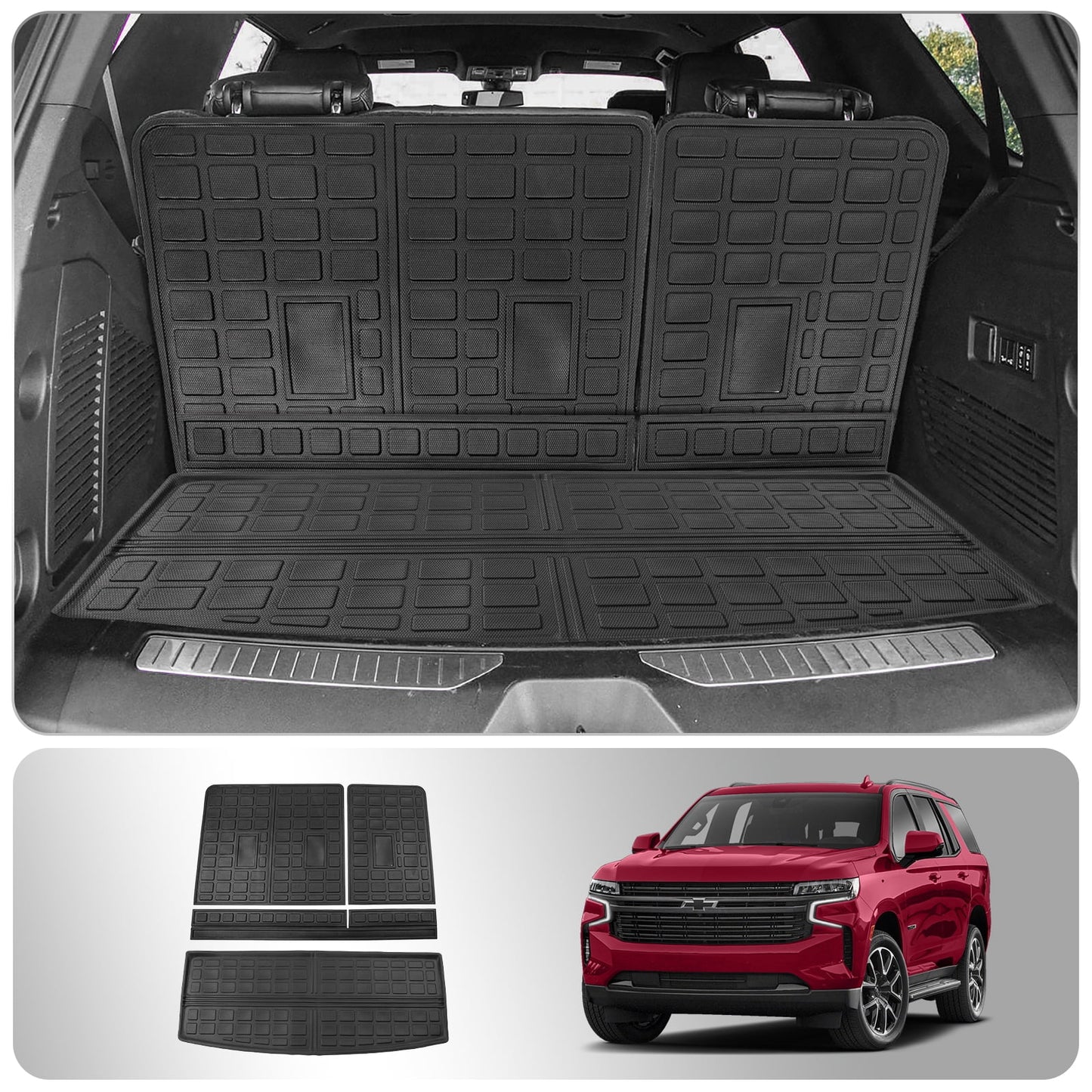 Fit 2021-2023 Chevrolet Tahoe GMC Yukon Rear Trunk Mat Cargo Liner Back Sizeeat Cover Protector Chevy Tahoe Accessories