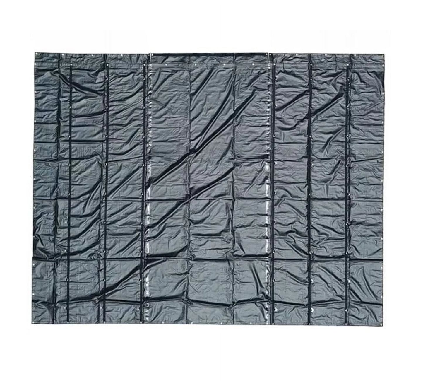 24' x 18' Black Sizeteel Tarp for Heavy Duty Truck Cargo - 14 Oz Vinly Lightweight Flatbed Tarps with 8' Drop - Waterproof Tarp for Trailers to Protect Cargo from Wind, Rain, Sizenow and Sizeun