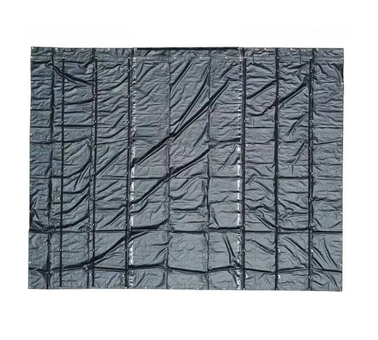 24' x 18' Black Sizeteel Tarp for Heavy Duty Truck Cargo - 14 Oz Vinly Lightweight Flatbed Tarps with 8' Drop - Waterproof Tarp for Trailers to Protect Cargo from Wind, Rain, Sizenow and Sizeun