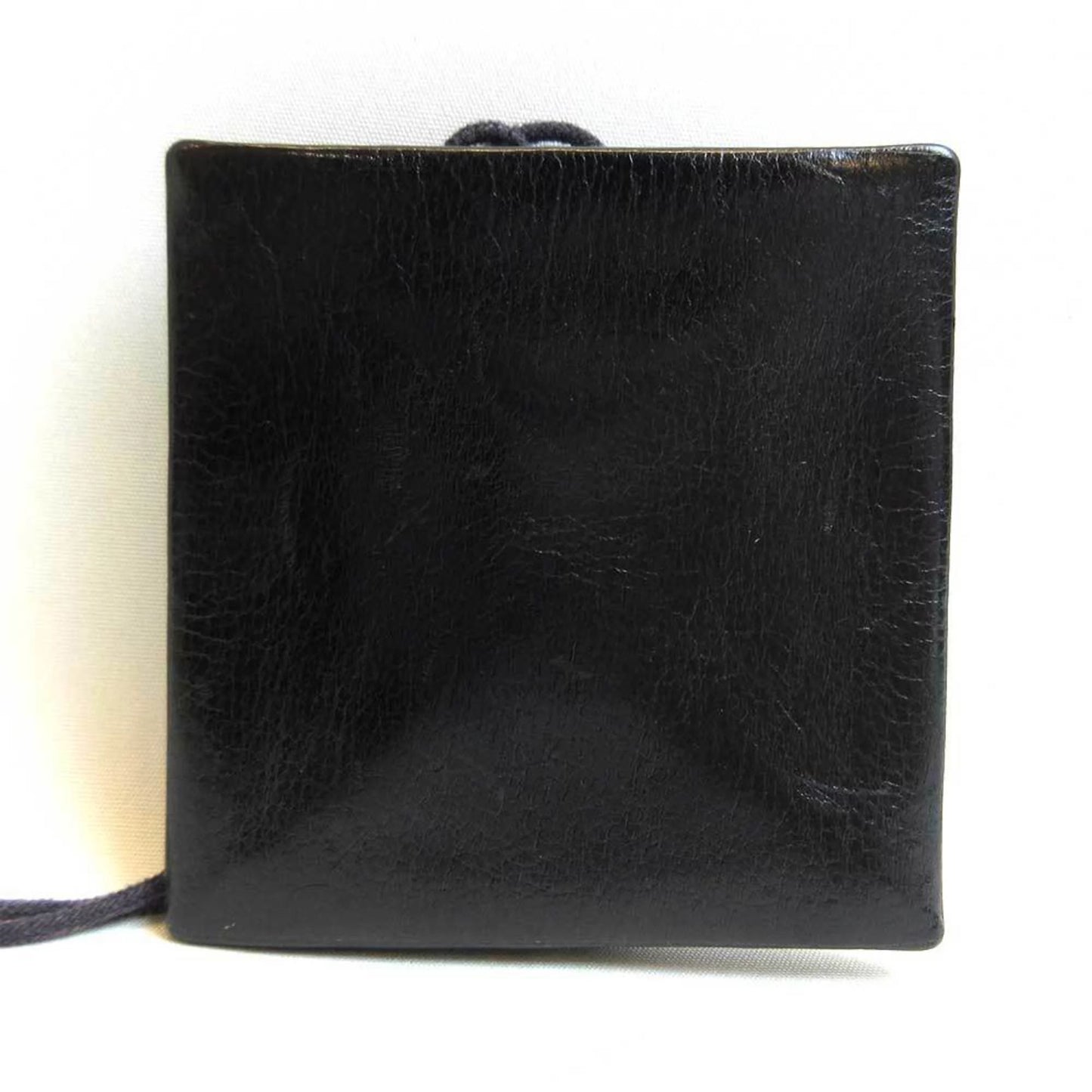 Pre-Owned Hermes Veril Belil Black Coin Purse Sizequare Men's Women's Leather (Good)