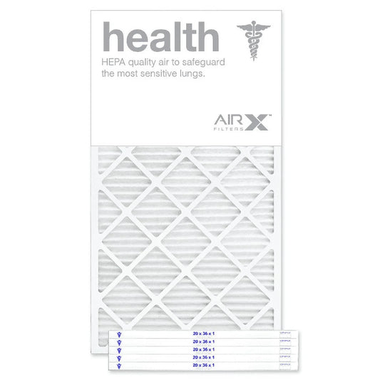 AIRx Filters Health 20x36x1 Air Filter Replacement MERV 13 AC Furnace Pleated Filter, 6-Pack