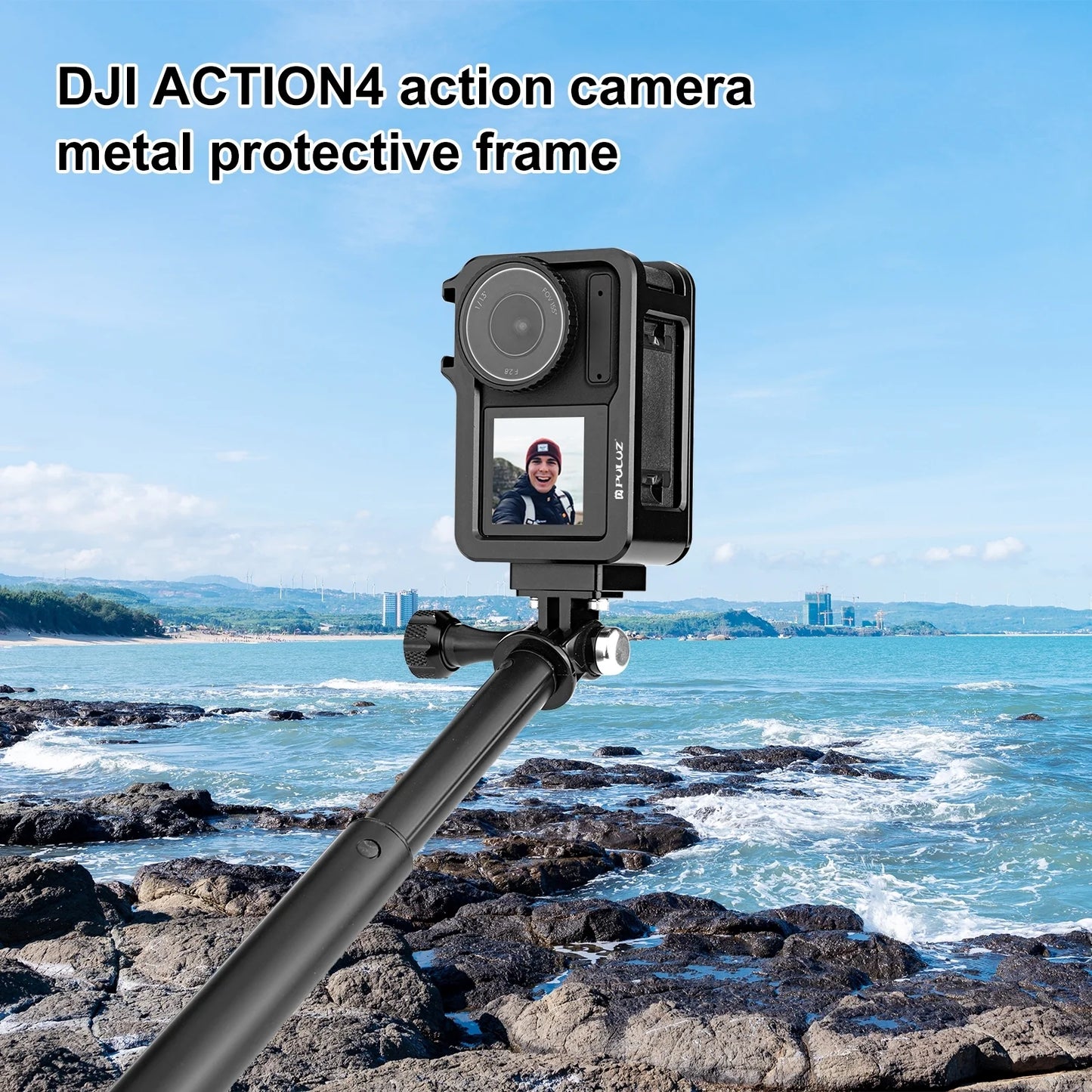 PULUZ Camera Cage for DJI 4/3, Aluminum Alloy Protective Frame for Camera