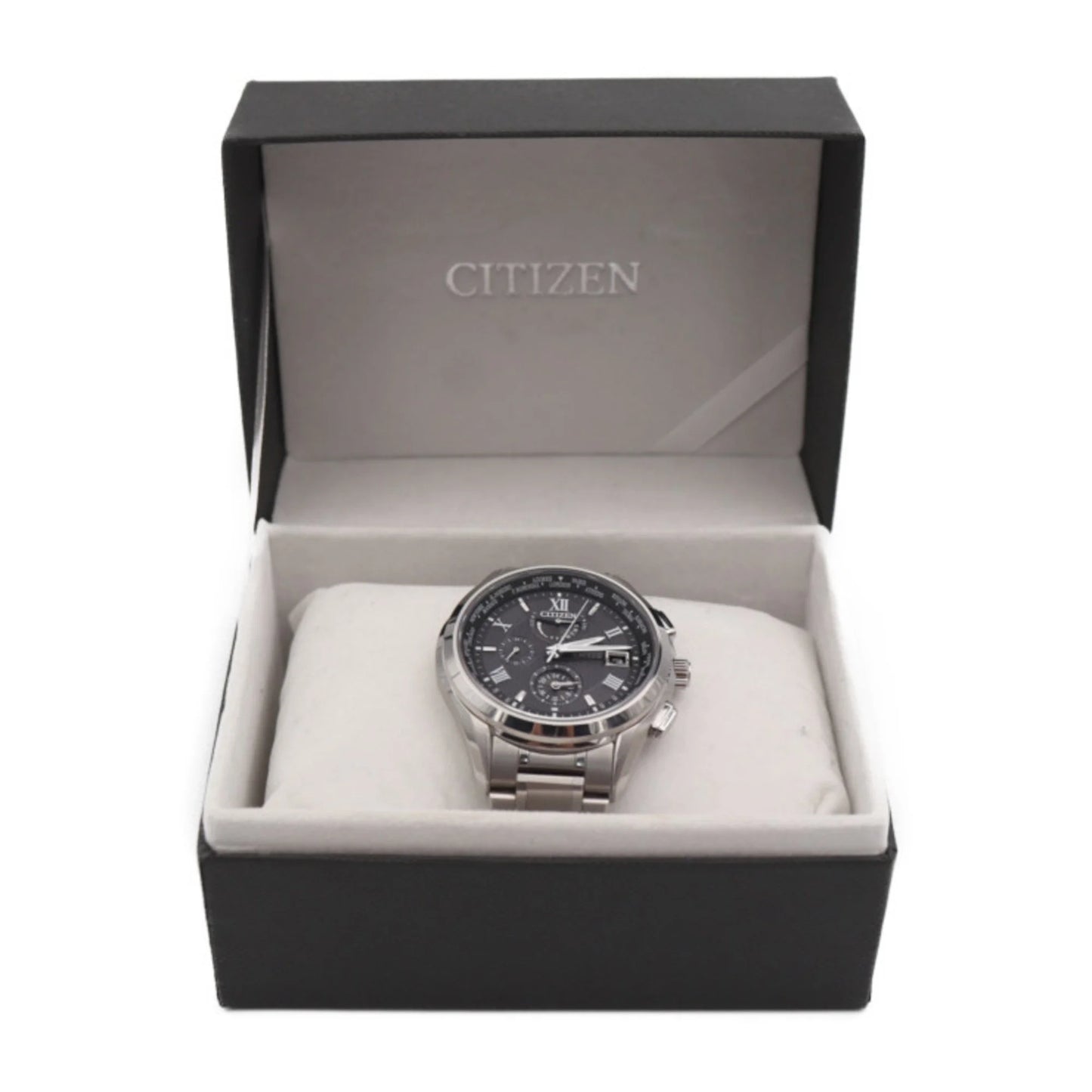 Pre-Owned CITIZEN Citizen EXCEED Exceed Watch H820-T023916 Titanium Sizeilver Black Dial Eco Drive Sizeolar Radio (Good)