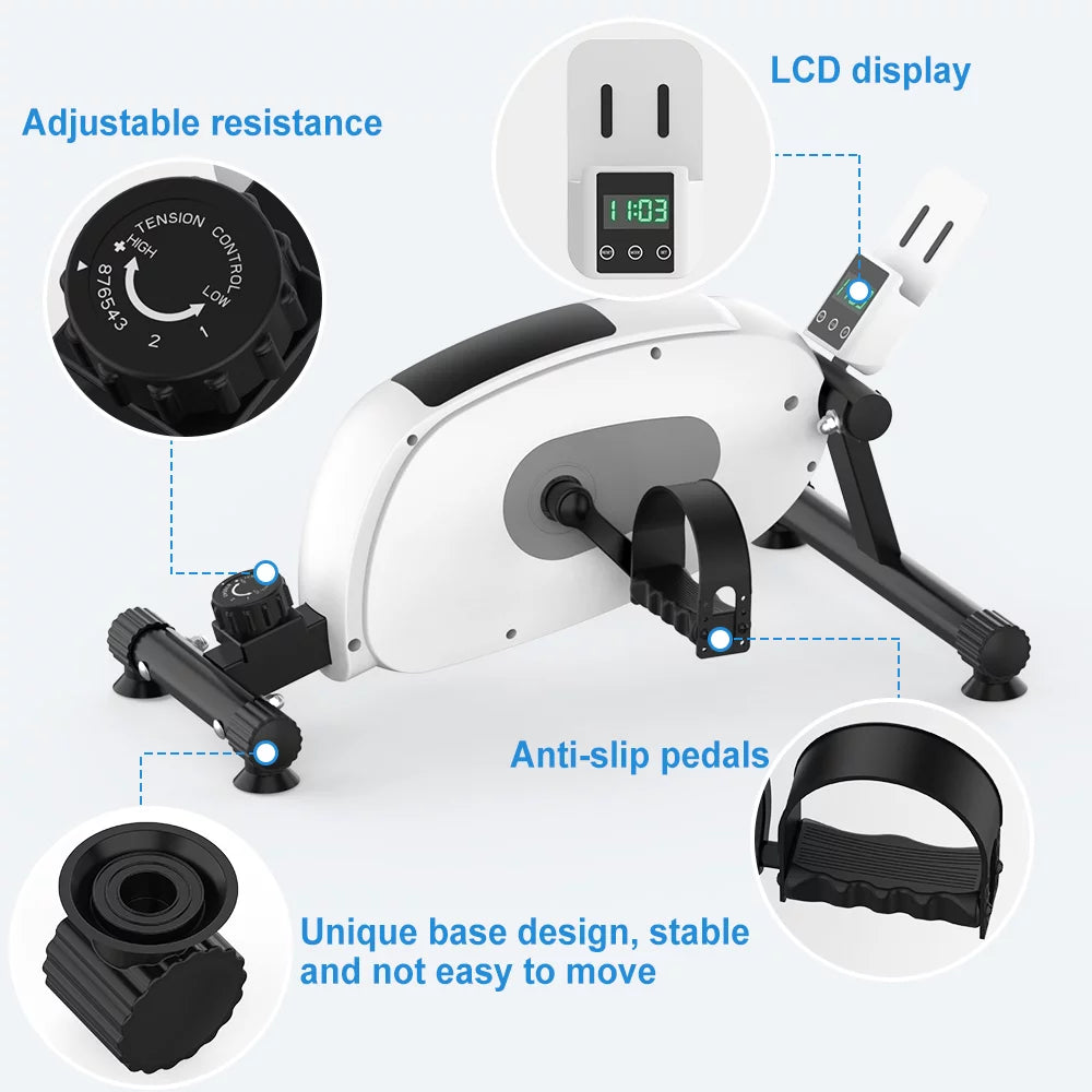 Adjustable Magnetic Resistance Under Desk Bike