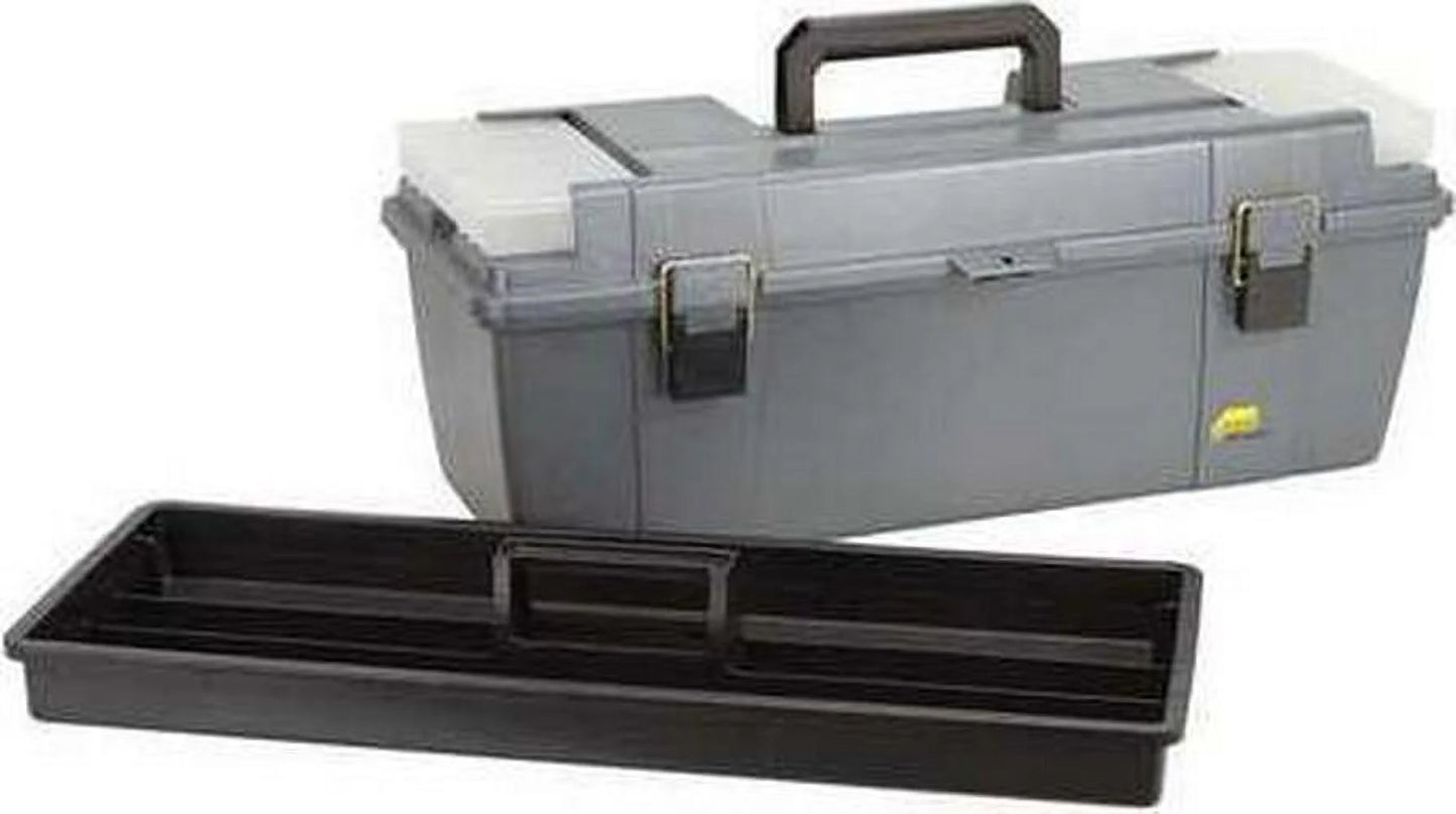 26 W Gray Portable Tool Box, Plastic