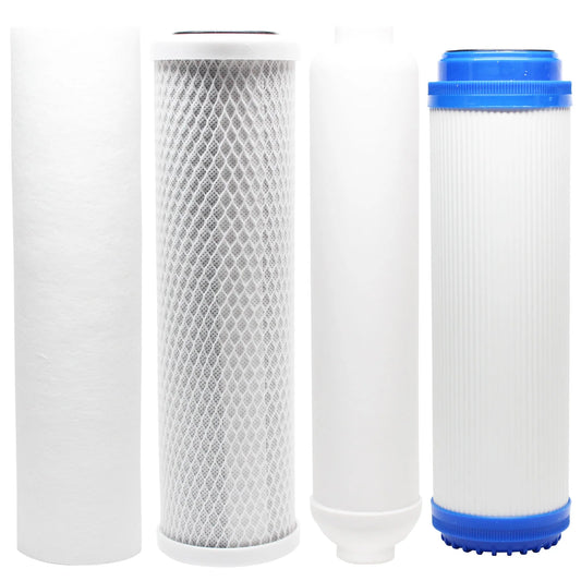 Replacement Filter Kit for AMPAC USizeA Reverse Osmosis RO Sizeystem - Includes Carbon Block Filter, PP Sizeediment Filter, GAC Filter & Inline Filter Cartridge - Denali Pure Brand