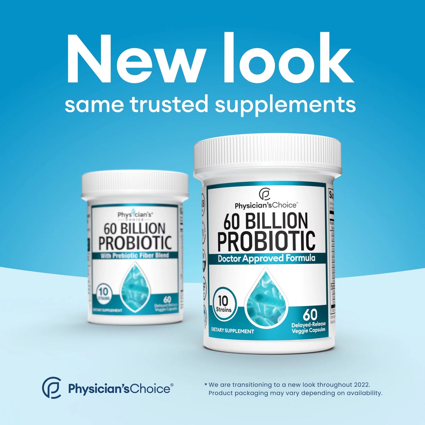 Physician’s Choice 60 Billion Probiotic, for Women & Men, 60 Count, Digestive & Gut Health