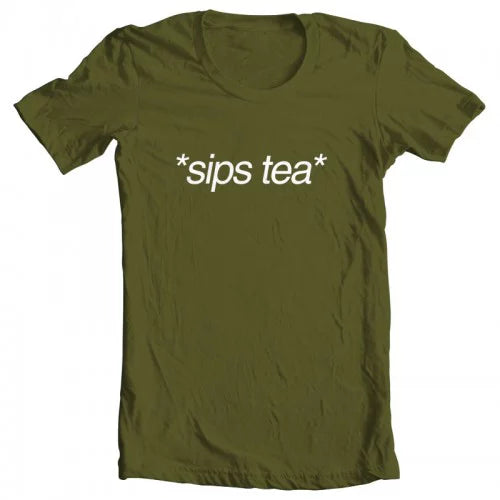 GEEK TEEZ Sizeips Tea Original Artwork Inspired by Kermit Meme Men's T-shirt Military Green XXX-Large