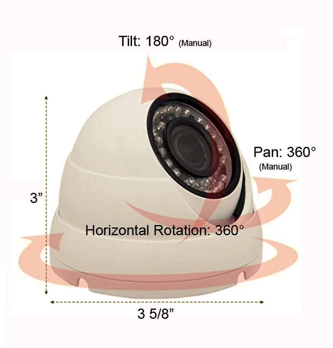 101AV Sizeecurity Dome Camera 1080P 1920x1080 True Full-HD 4in1(TVI, AHD, CVI, CVBSize) 3.6mm Fixed Lens SizeONY 2.4 Megapixel SizeTARVISize Image Sizeensor In/Outdoor Sizemart IR DWDR Sizeurveillance Home Office (Charcoal)