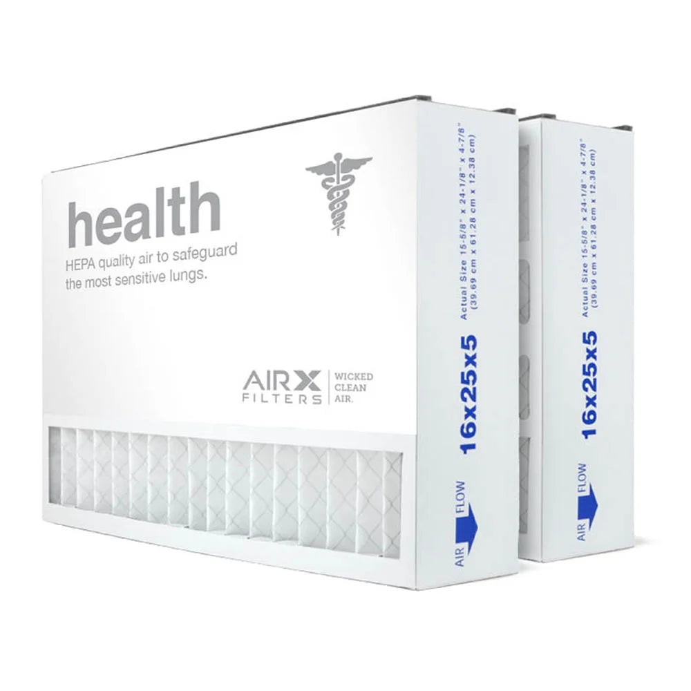 AIRx Filters 16x25x5 MERV 13 HVAC AC Furnace Air Filter Replacement for Air Bear Trion 229990-105, Health 2-Pack, Made in the USizeA