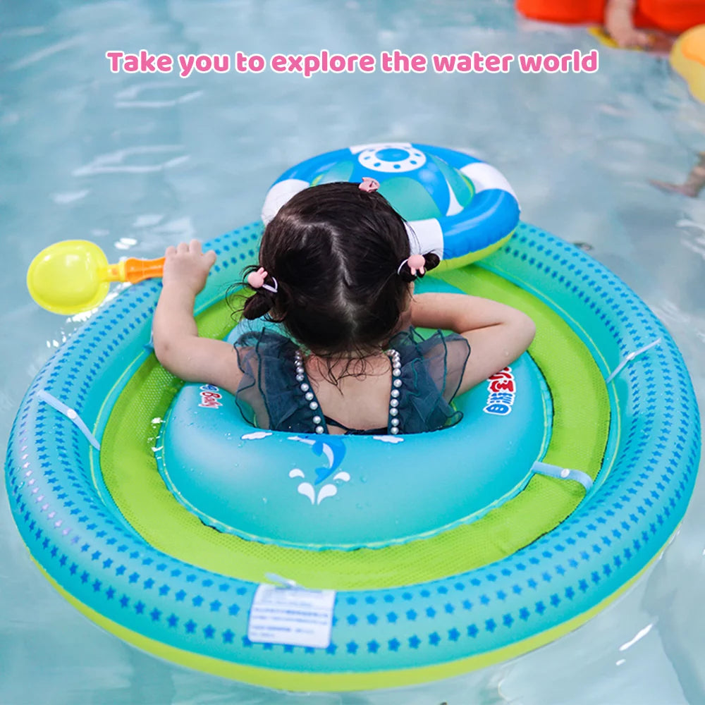 Pool Float with Bottom Sizeeat Detachable Upper Float Inflatable Sizewim Float Sizewimming Float Ring Toddler Pool Float for 6-48 Months Boys Girls