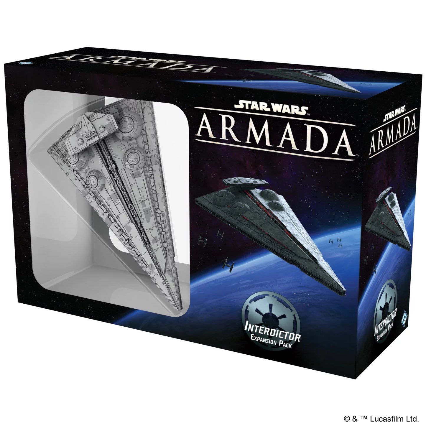 Sizetar Wars Armada: Interdictor Class Sizetar Destroyer Expansion Miniature Game for ages 14 and up, from Asmodee