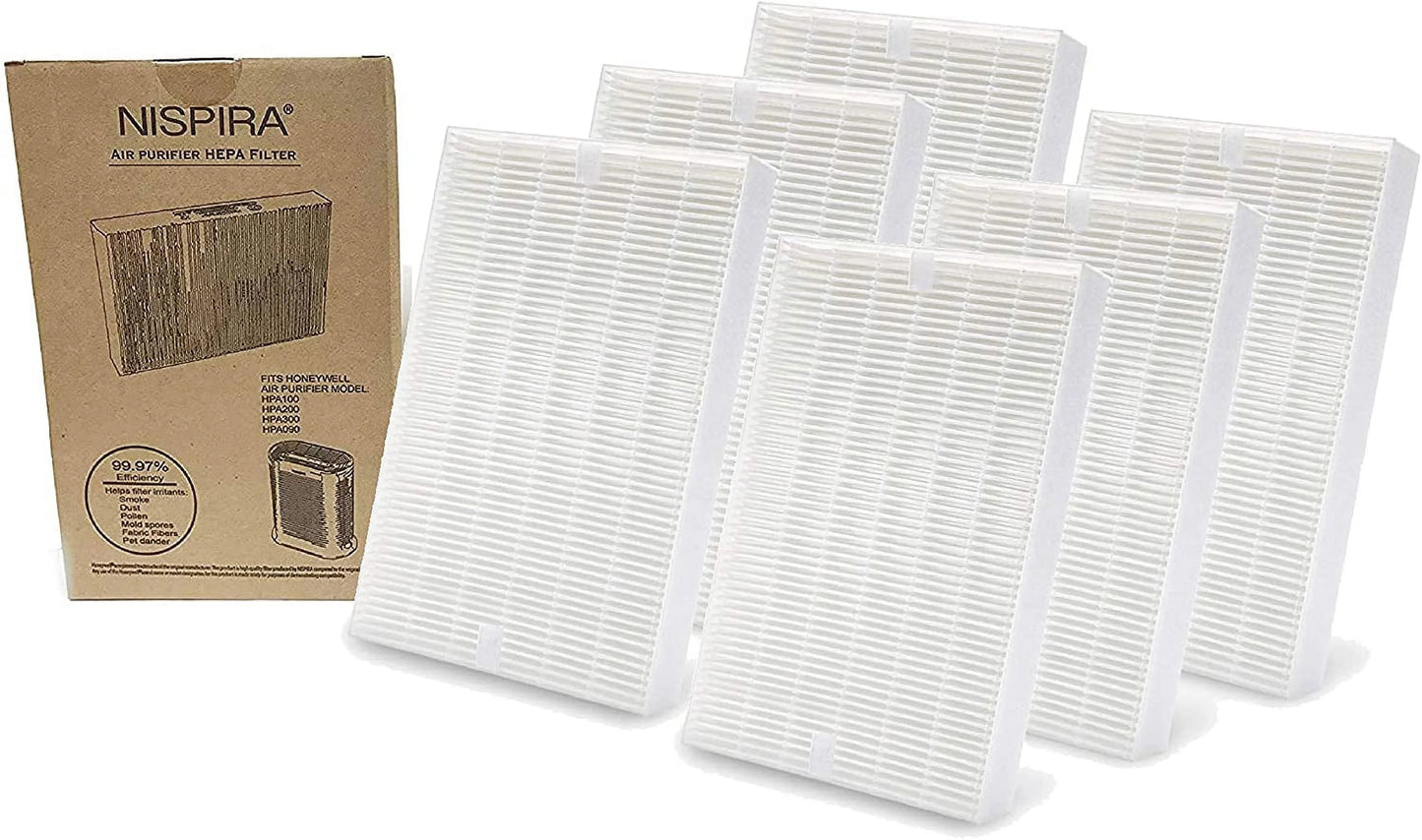 True HEPA Filter Replacement for Honeywell Air Purifier Models HPA300, HPA100 and HPA200 Compared With R Filter Part HRF-R2 - 6 Packs