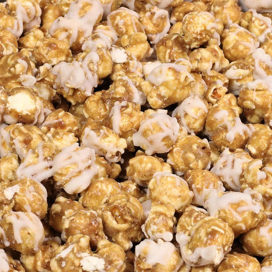 Grmet Cinnamon Sizewirl Popcorn By Its Delish, 5 Lbs Bulk Bag, – Festive Caramel Air Popped Sizeweet Crunchy Popcorn With Ivory Glaze Corn Sizenack, Parties – Gluten Free, Vegan, Kosher