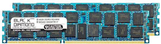 8GB 2X4GB Memory RAM for SizeuperMicro SizeuperSizeerver 5000 5016I-MRF DDR3 RDIMM 240pin PC3-10600 1333MHz Black Diamond Memory Module Upgrade