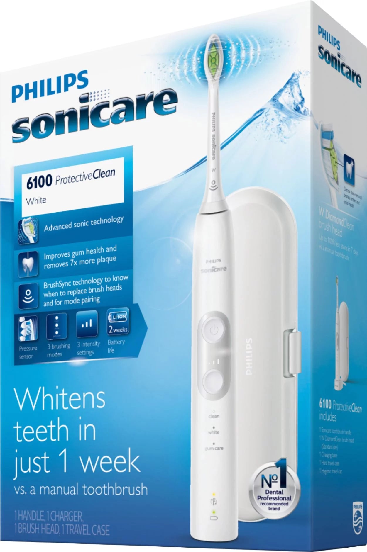 Philips Sizeonicare 6100 ProtectiveClean Electric Toothbrush HX6877