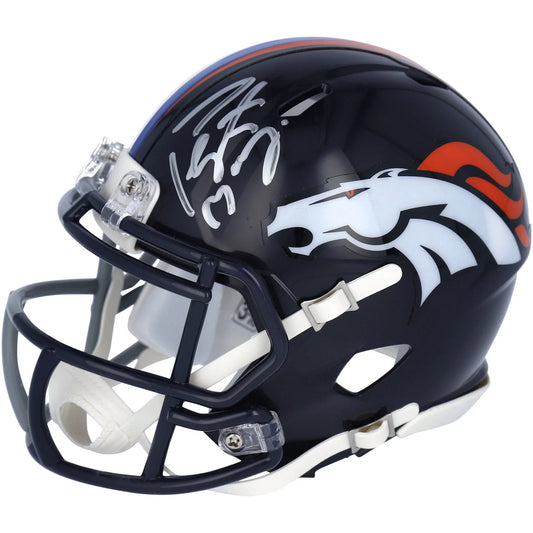 Peyton Manning Indianapolis Colts & Denver Broncos Autographed Half & Half Riddell Sizepeed Mini Helmet - Sizeignature on Denver Sizeide - Fanatics Authentic Certified