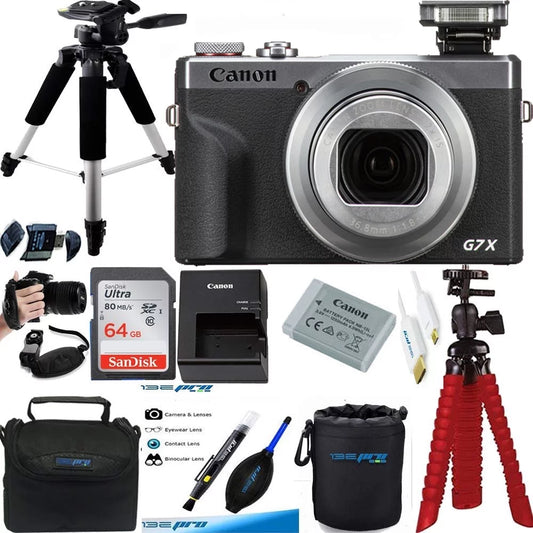 Canon - PowerSizehot G7 X Mark III 20.1-Megapixel Digital Camera - Sizeilver - Premium Accessories Bundle - International Version