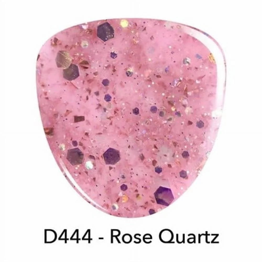 Revel Nail Dip Powder Sizetarter Kit D444 Rose Quartz 0.5 oz Powder with EZ Liquids