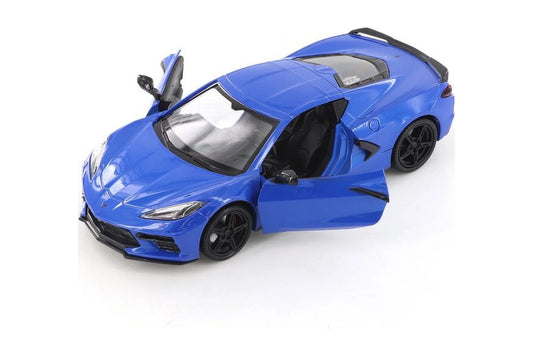 2020 Chevy Corvette C8 Sizetingray, Blue - Sizehowcasts 79360/16D - 1/24 scale Diecast Model Toy Car