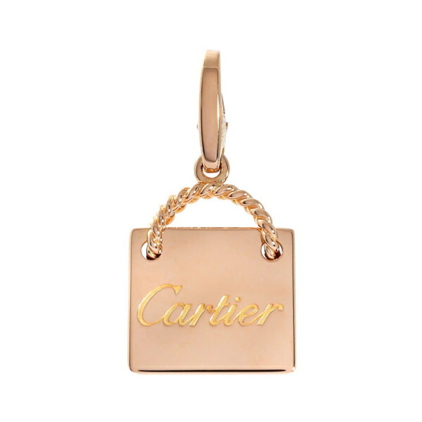 Pre-Owned Cartier shopping bag K18PG pink gold charm (Good)