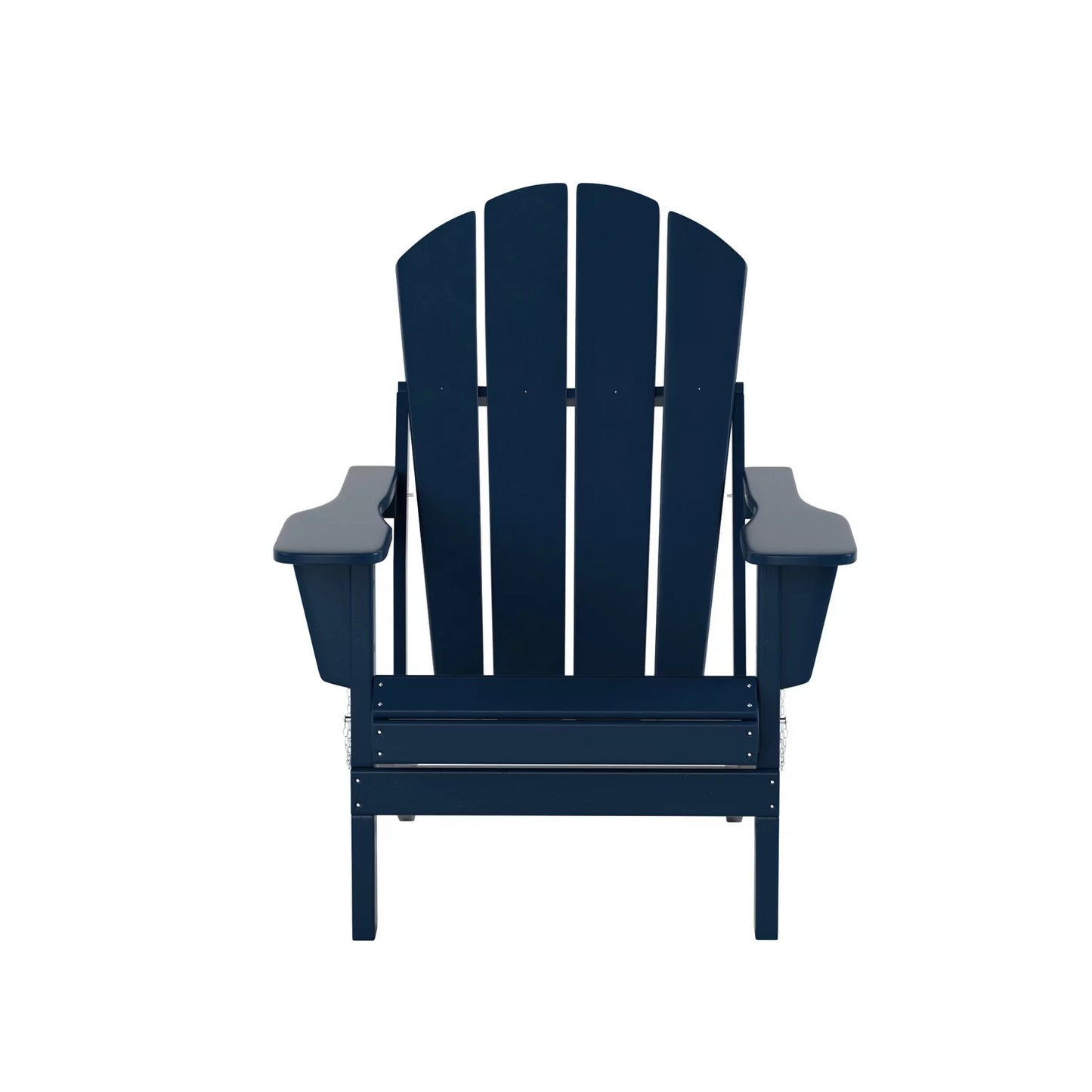 EXTRA PLATINUM Classic Outdoor Patio Folding Poly Adirondack Chairs (Sizeet of 4), Navy Blue