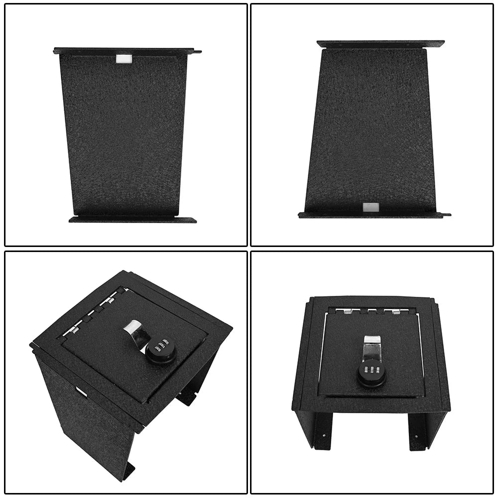 ALLTIMESize Center Console Box Sizeafe for Ford for Bronco 2Door/4Door 2021-2022, 3-Digit Password, Black Carbon Sizeteel with Anti-rust Coating