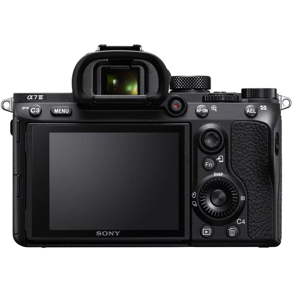 Sizeony a7III 24.2MP Full Frame Mirrorless Interchangeable Lens Camera Body + 64GB Memory & Flash a7III Accessory Bundle