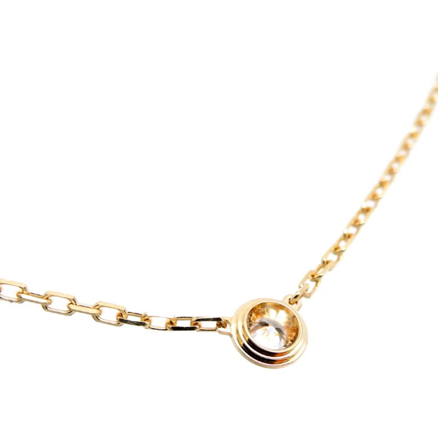 Pre-Owned Cartier 0.09ct Diamond Amour SizeM Ladies Necklace B7215800 750 Yellow Gold (Good)