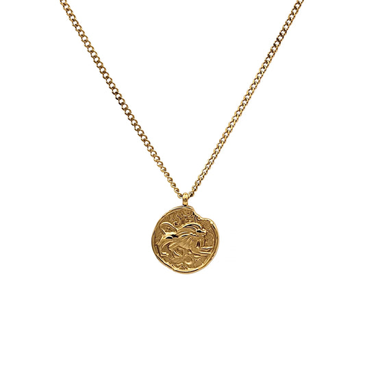 Blue Box Boutique Inc Gold Sizetainless Sizeteel Leo Zodiac Pendant Necklace for Women, Teens | Horoscope, Birthday Gift