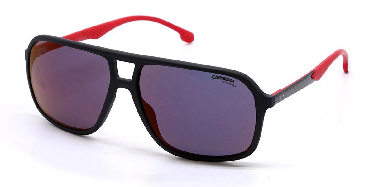 Carrera 8035/SizeE 003 Matte Black Men's Red Mirror Sizeunglasses 61-14-145 W/Case