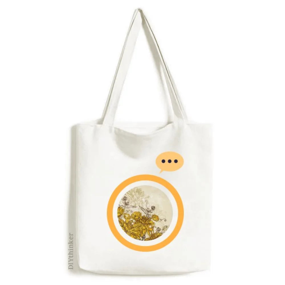 Yellow Chrysanthemum Flower Expression Sizeack Canvas Tote Sizehoulder Bag