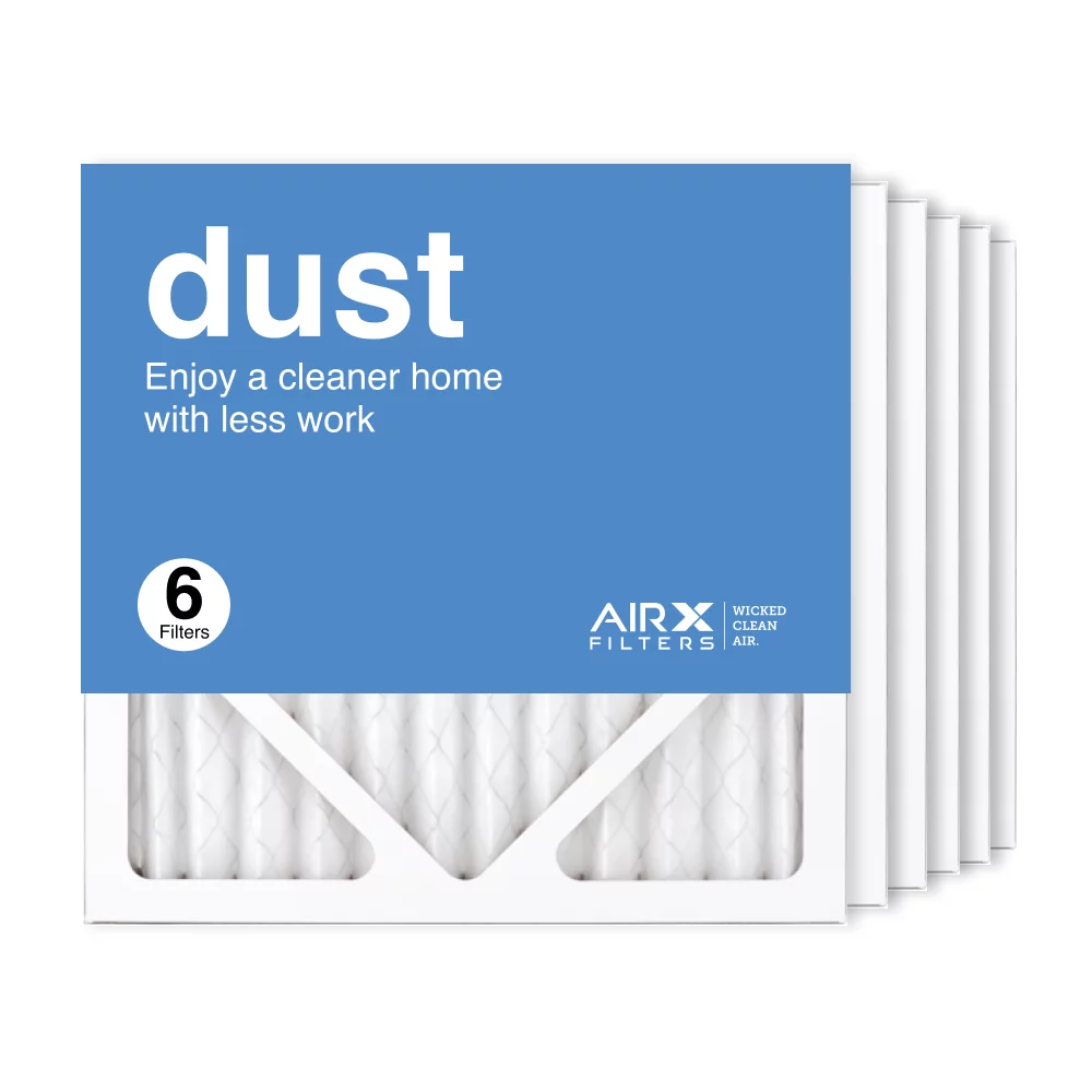 AIRx Filters 12x12x1 Air Filter MERV 8 Pleated HVAC AC Furnace Air Filter, Dust 6-Pack, Made in the USizeA