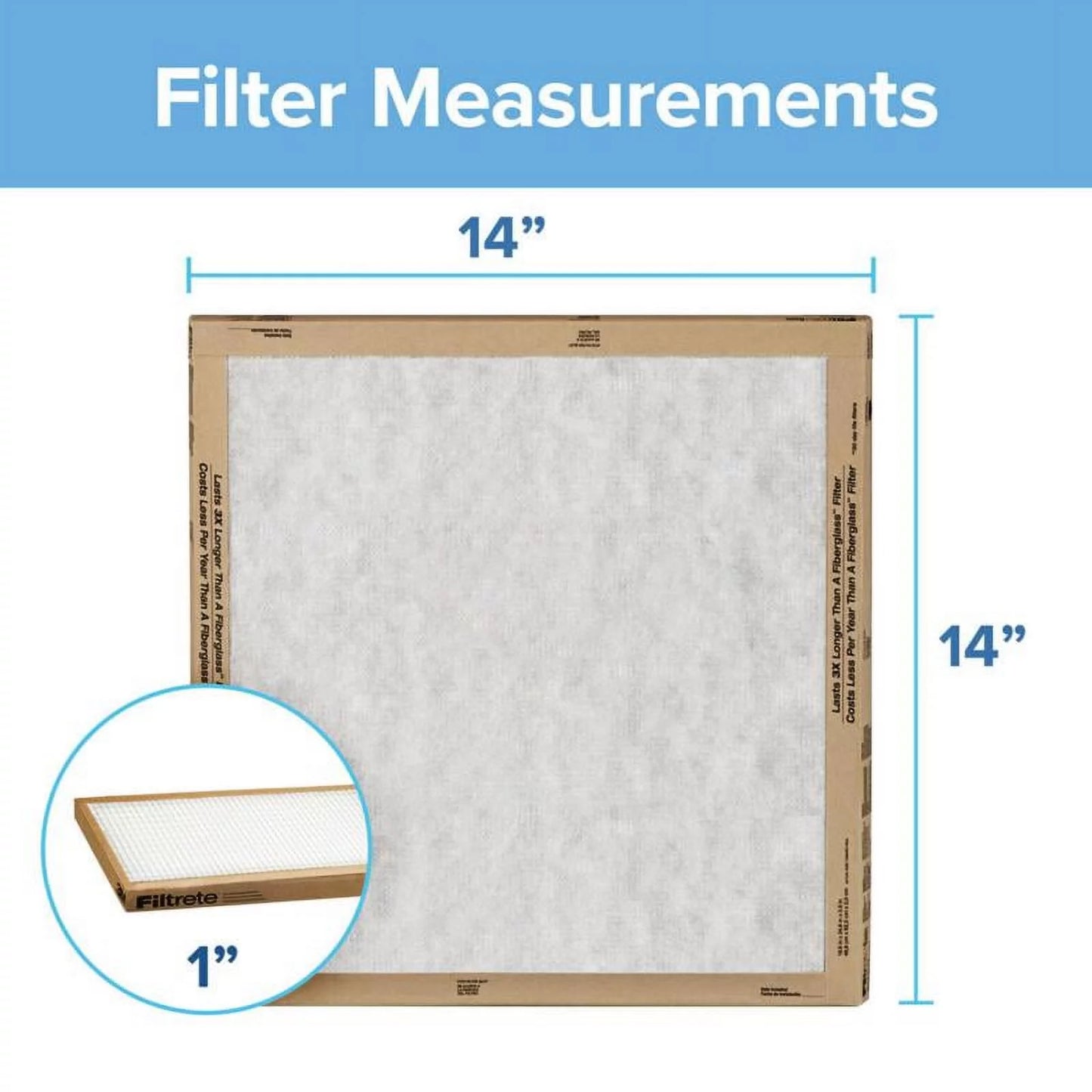 Filtrete 14x14x1 Basic Filter FPL11-2PK-24 Pack of 24