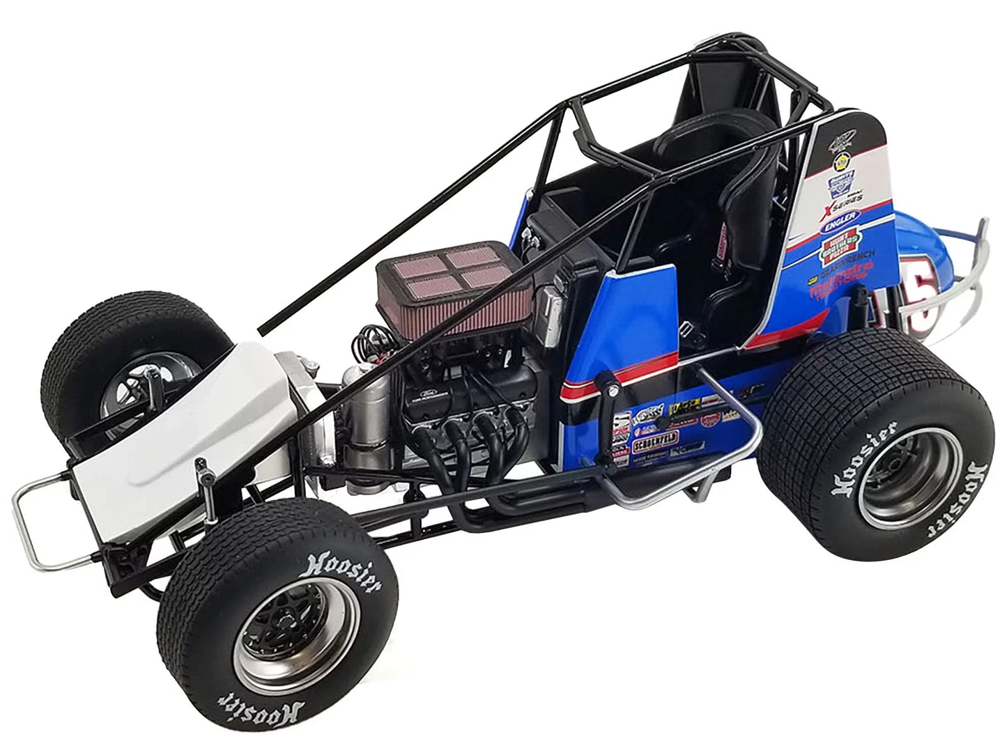 Winged Sizeprint Car #15 Donny Sizechatz Carquest Curb-Agajanian Racing World of Outlaws (2023) 1/18 Diecast Model Car by ACME