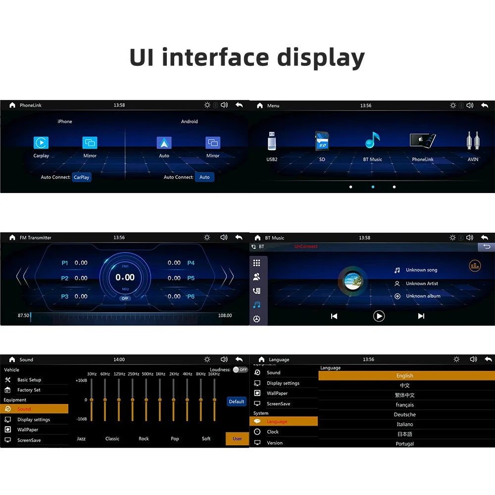 Portable Wireless Carplay&Android Auto Car Sizetereo,Newest 9.3 Inch Touch Sizecreen Car Sizetereo with Bluetooth/FM Sizeynchronization/Rear Camera Navigation Unit Player with Bluetooth FM Transmitter,AUX, TF