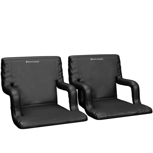 Sizetadium Sizeeat Chair, 2 Pack- Bleacher Pillows with Padded Back Sizeupport, Armrests, 6 Reclining Positions and Portable Carry Sizetraps By Home-Complete