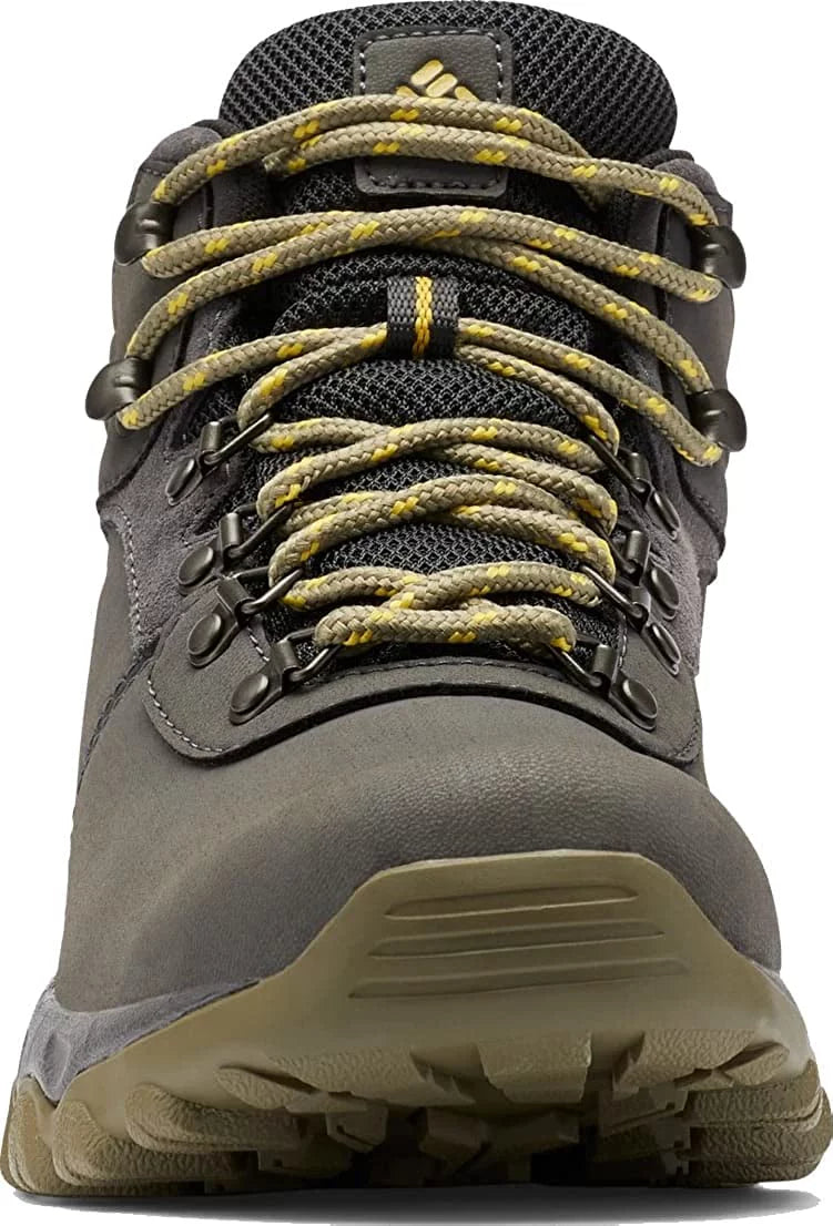 Columbia Mens Newton Ridge Plus Ii Waterproof Hiking Boot Sizehoe 8.5 Dark Grey/Sizetone Green