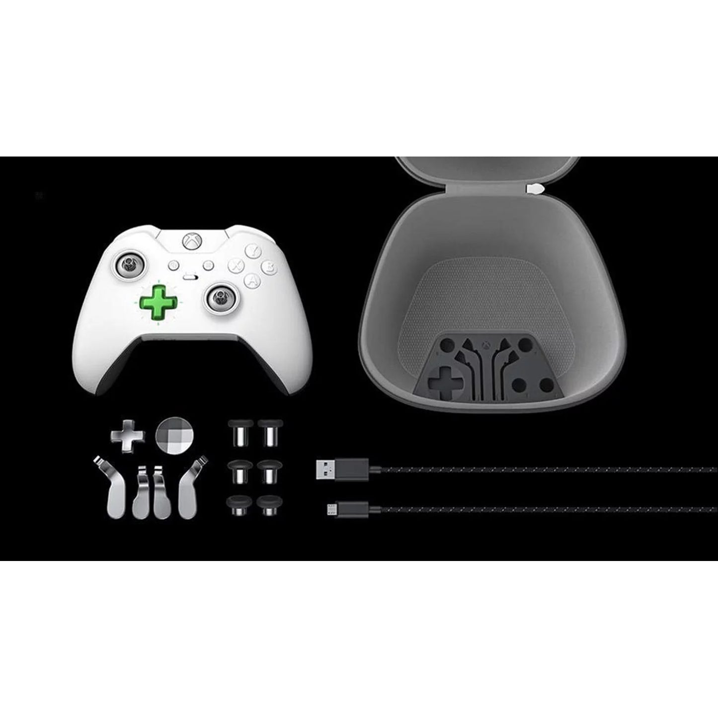 Restored Microsoft Xbox One Elite Wireless Controller, Platinum Ivory, NON Retail Box (Refurbished)