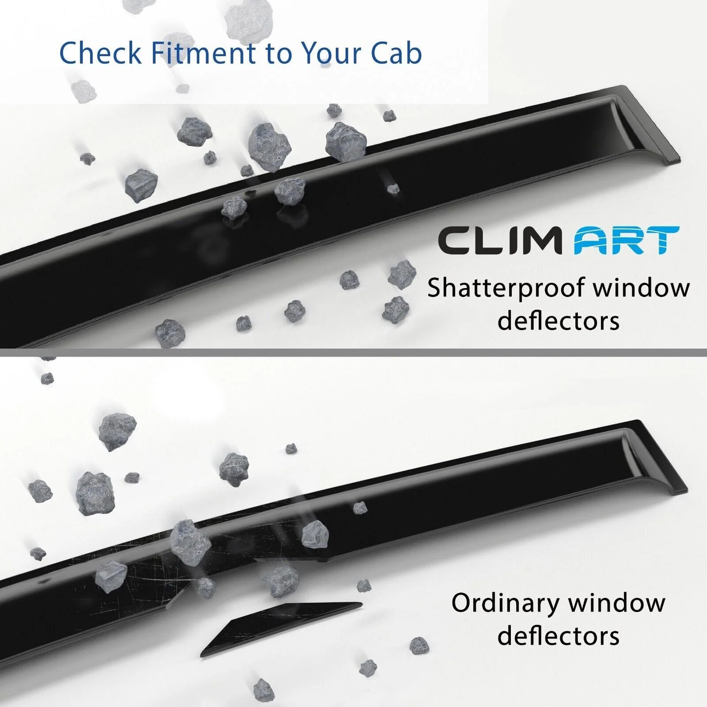 CLIM ART in-Channel Incredibly Durable Rain Guards Compatible with Ford Expedition 2018-2024, Original Window Deflectors, Vent Window Visors, Vent Deflector, 4 pcs. - 618291